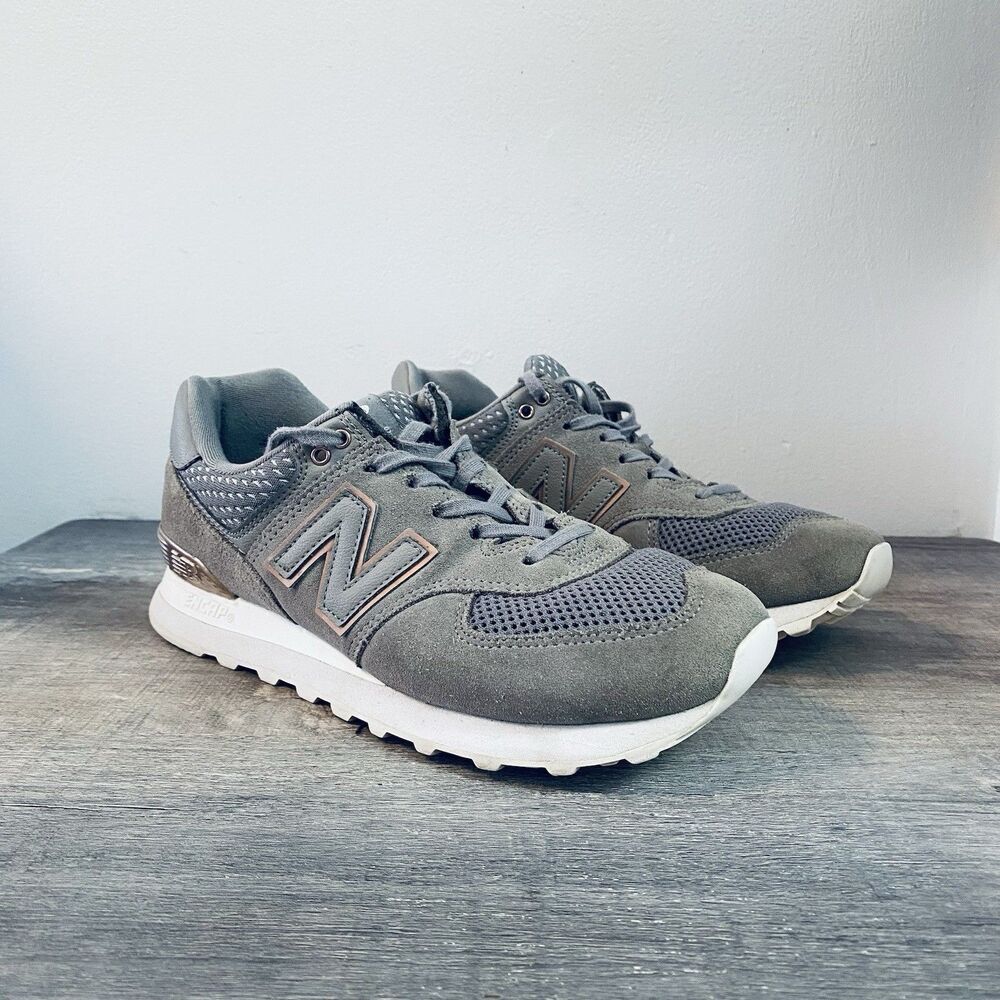New Balance Size US 8 Women's 574 Rose Gold With White Trim Silver Gray WL574FSC